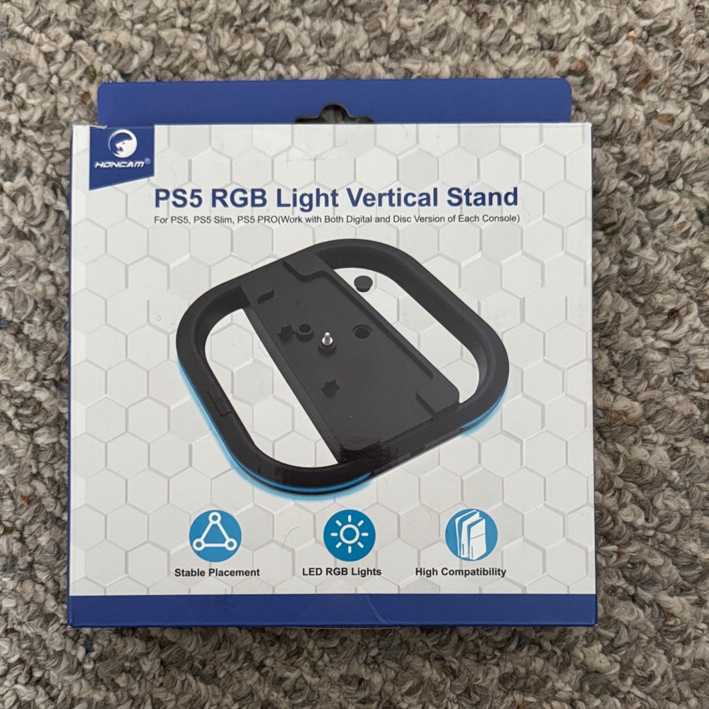 PS5 RGB Light Vertical Stand - Black